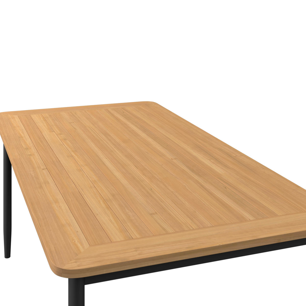 DINING-LOUNGESET Teakholz Aluminium  - Creme/Schwarz, MODERN, Holz/Kunststoff - Ambia Garden