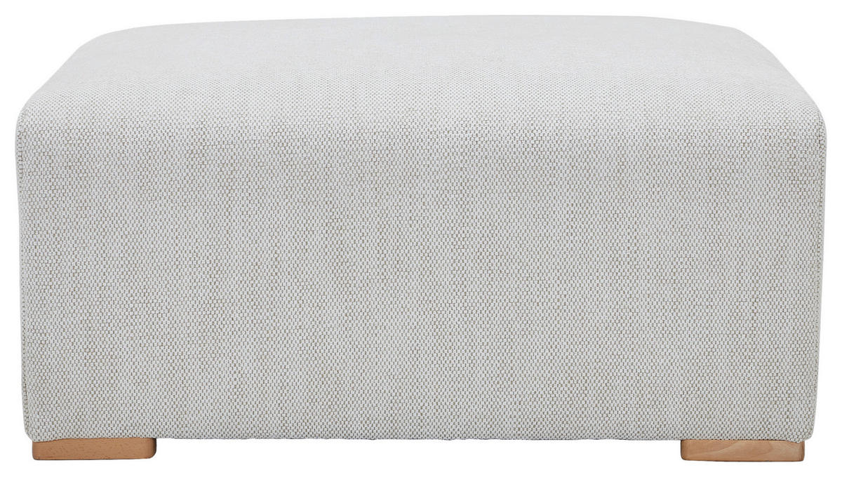 HOCKER in Textil Beige  - Beige/Buchefarben, Konventionell, Holz/Textil (101/44/92cm) - Livetastic