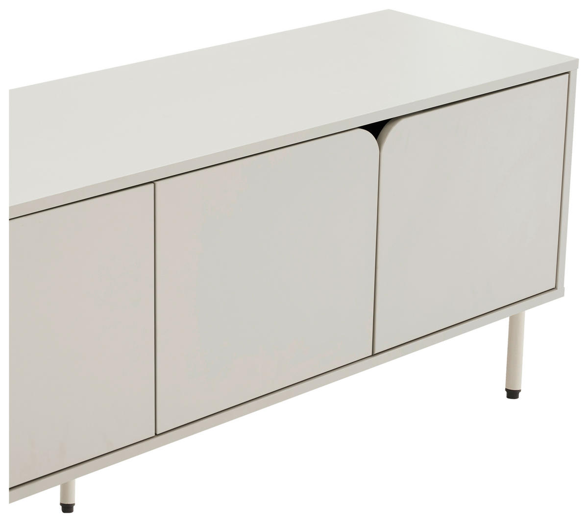 LOWBOARD  in 160/55/40 cm  - Seidengrau, Design, Holzwerkstoff/Metall (160/55/40cm) - Xora