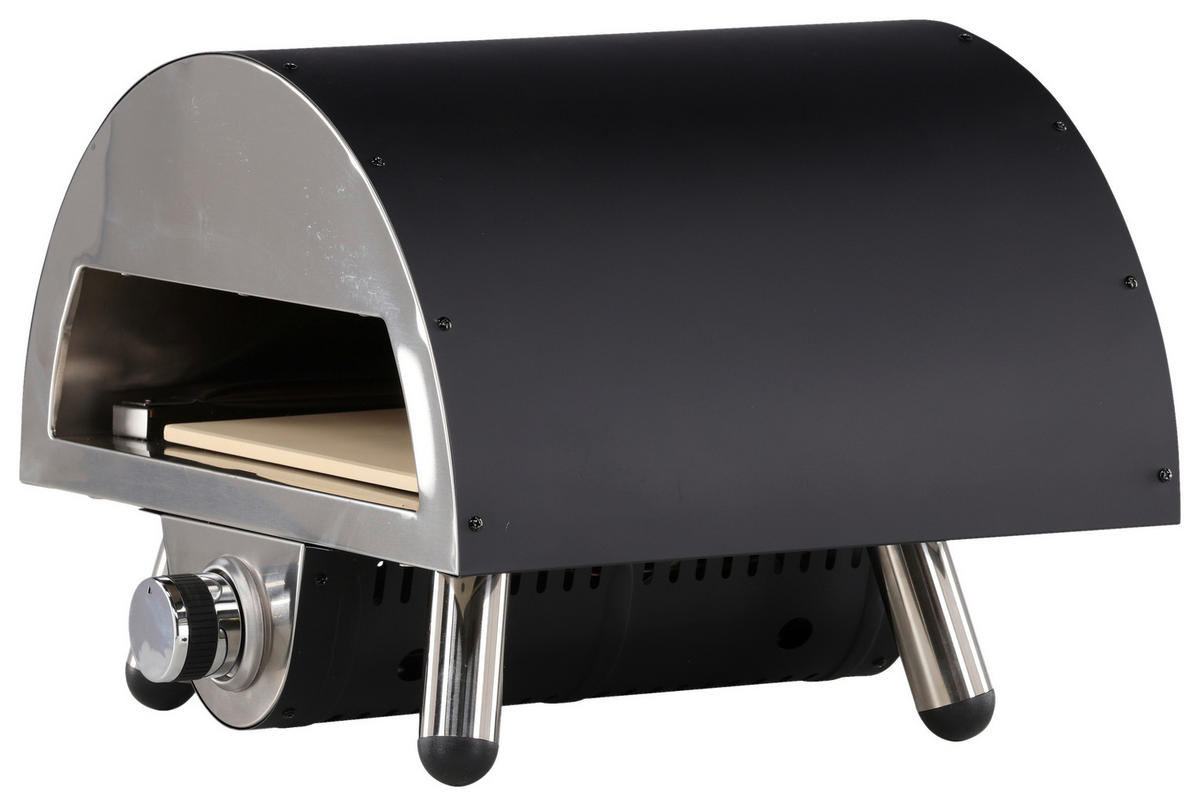 PIZZAOFEN  - Schwarz, KONVENTIONELL, Metall (52/39/49cm) - Gardenson
