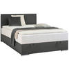 BOXBETT 90/200 cm  in Dunkelgrau  - Chromfarben/Dunkelgrau, KONVENTIONELL, Kunststoff/Textil (90/200cm) - Boxxx