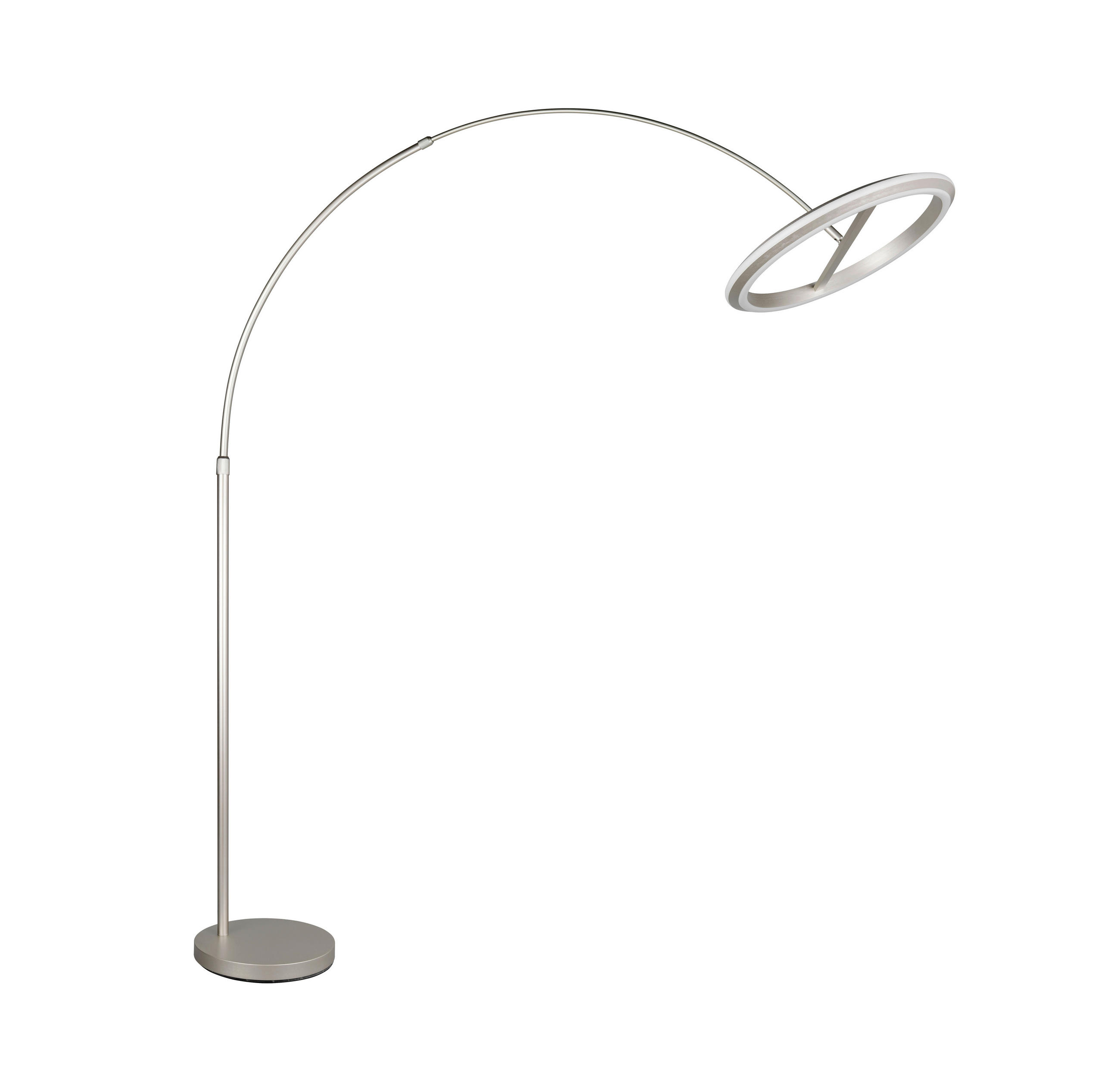 LED-STEHLEUCHTE Amador 45/205 cm   - Nickelfarben, Design, Metall (45/205cm) - Trio Leuchten