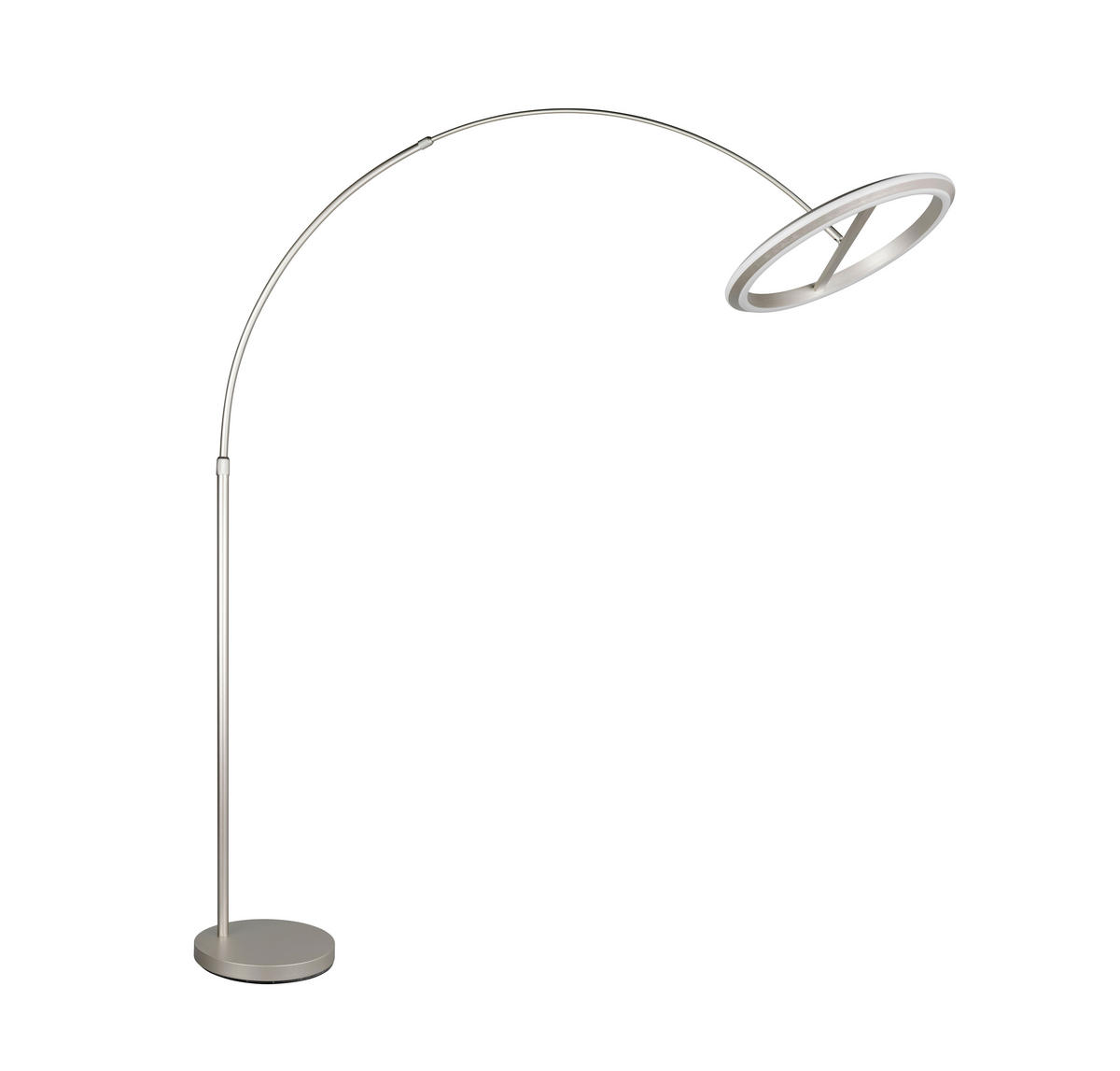 LED-STEHLEUCHTE Amador 45/205 cm   - Nickelfarben, Design, Metall (45/205cm) - Trio Leuchten
