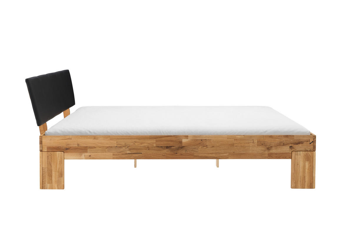 BETT 140/200 cm  in Schwarz, Eichefarben  - Eichefarben/Schwarz, MODERN, Holz/Textil (140/200cm) - MID.YOU