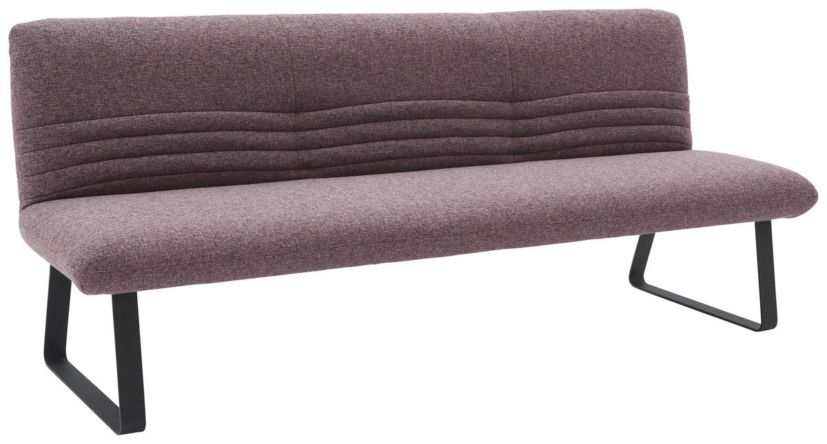 SITZBANK Metall, Textil Weinrot, Rotbraun  - Rotbraun/Weinrot, Design, Textil/Metall (221/90/70cm) - Dieter Knoll