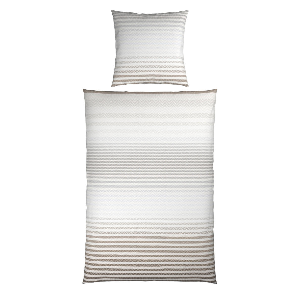 BETTWÄSCHE Flanell 155/220 cm  - Grau, Textil (155/220cm) - Novel