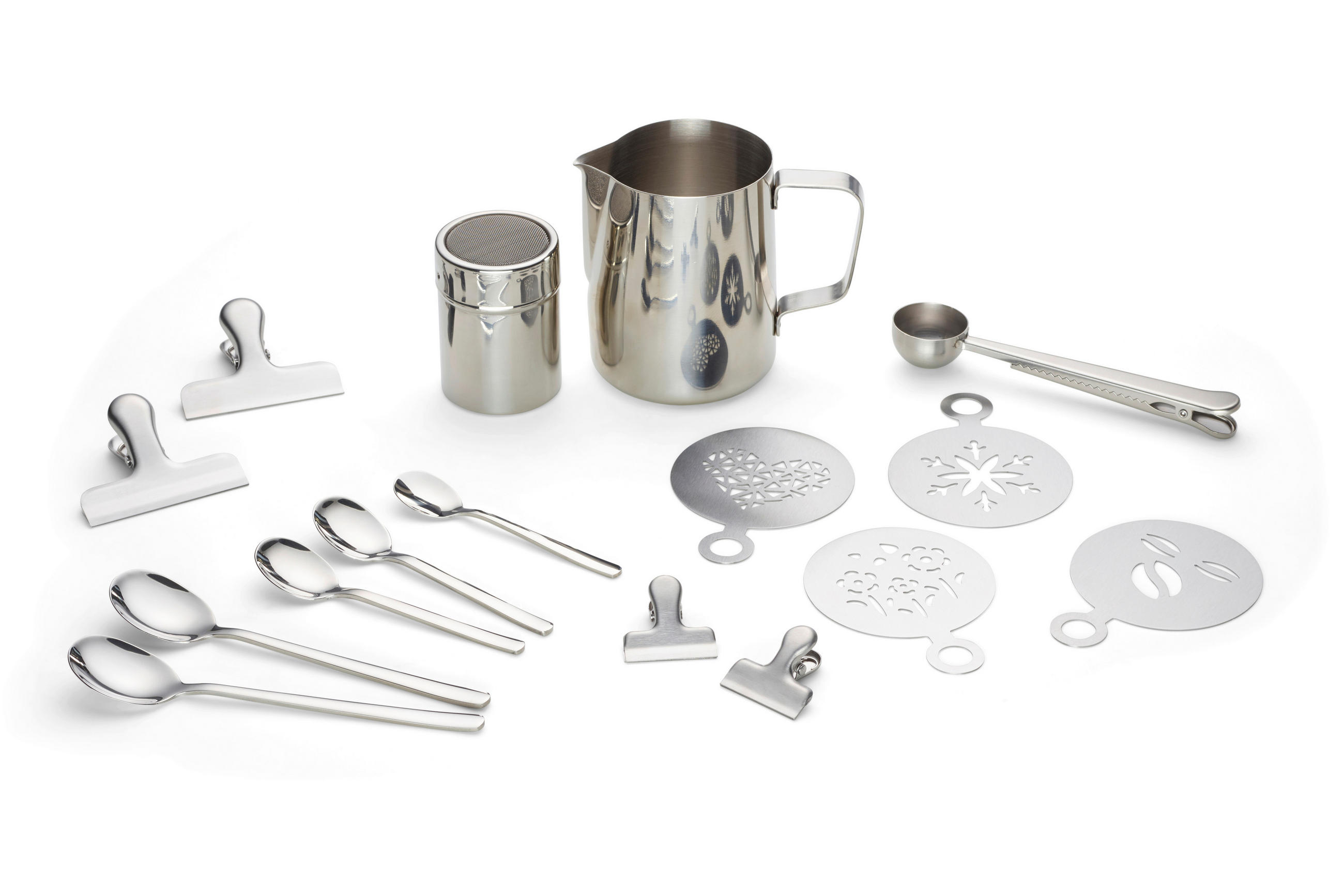 KAFFEESET 23-teilig  - Silberfarben, Basics, Metall - Echtwerk