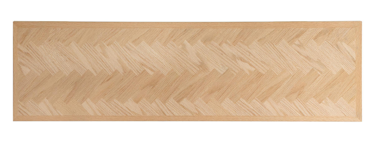 SITZBANK 140/45/40 cm Naturfarben, Schwarz Eiche furniert  - Eichefarben/Schwarz, MODERN, Holz/Metall (140/45/40cm) - MID.YOU