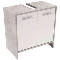 WASCHBECKENUNTERSCHRANK 60,4/55/28 cm  - Chromfarben/Hellgrau, MODERN, Holzwerkstoff/Kunststoff (60,4/55/28cm) - MID.YOU