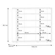 SCHUHSCHRANK 109,2/99,1/34,9 cm  - Eichefarben/Grau, MODERN, Holzwerkstoff/Kunststoff (109,2/99,1/34,9cm) - Carryhome