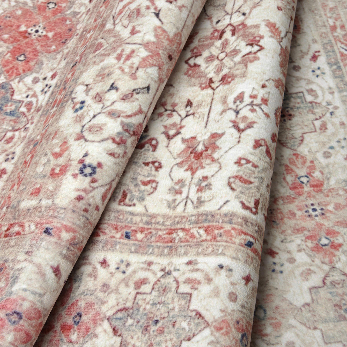 PLOCHO TKANÝ KOBEREC, 160/230 cm, svetlomodrá, perleťová, koralová - svetlomodrá/koralová, Design, textil/plast (160/230cm) - Lindorug