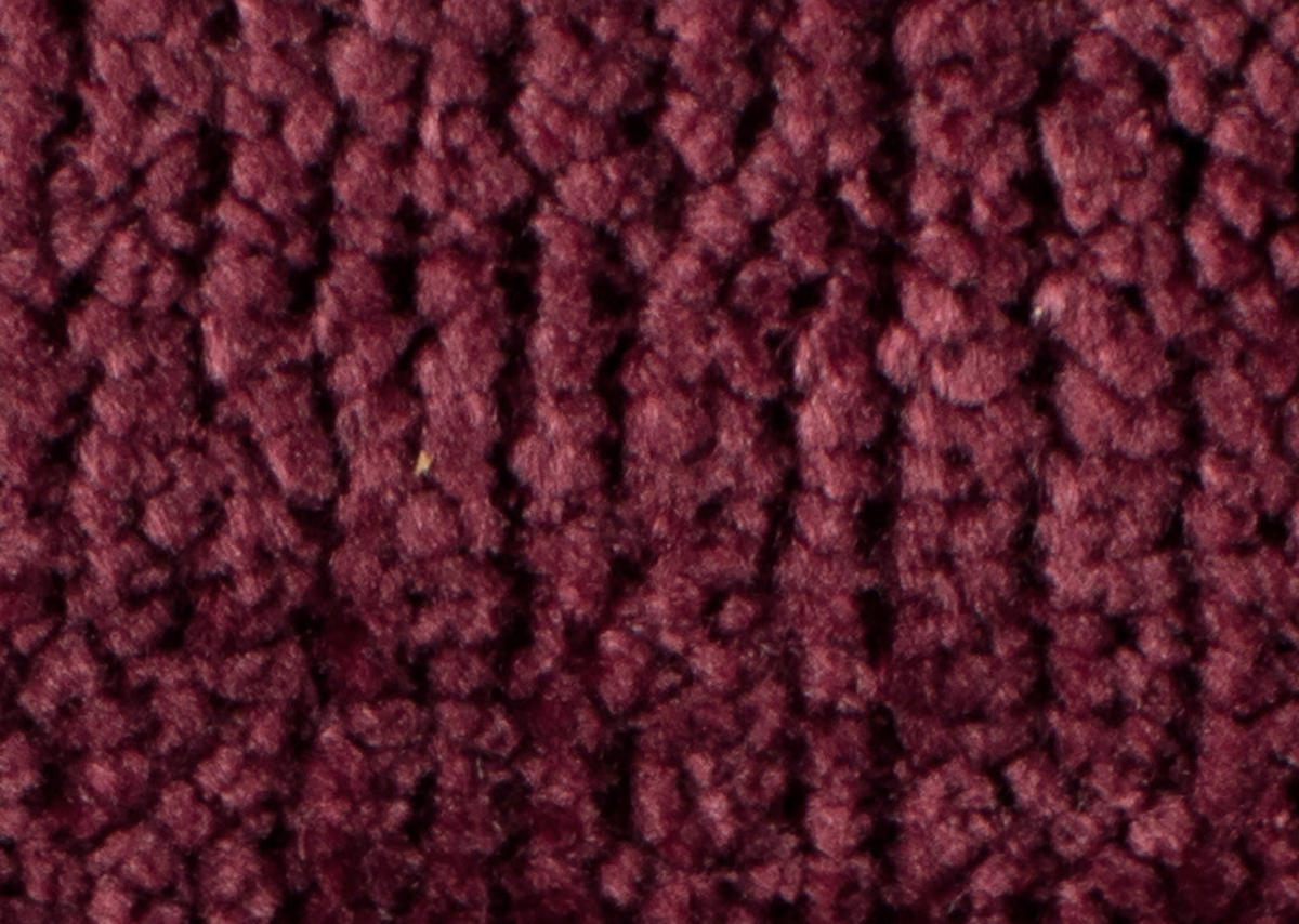 ECKSOFA Dunkelrot Chenille  - Schwarz/Dunkelrot, MODERN, Textil/Metall (182/290cm) - Hom`in