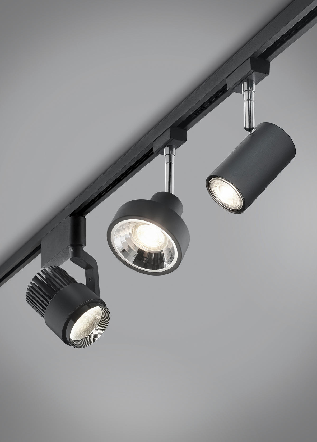 SCHIENENSYSTEM-STRAHLER DUOLINE TRACK-SYSTEM 18/11/11 cm   - Schwarz, Basics, Metall (18/11/11cm) - Trio Leuchten