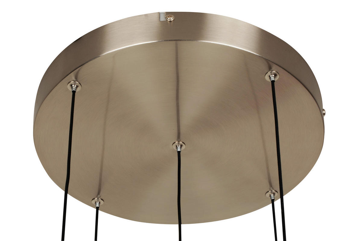 LED-HÄNGELEUCHTE Sabik 39/150 cm   - Weiß/Nickelfarben, Design, Glas/Metall (39/150cm) - Novel