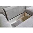 ECKSOFA Hellgrau Cord  - Hellgrau/Schwarz, KONVENTIONELL, Kunststoff/Textil (255/185cm) - Hom`in