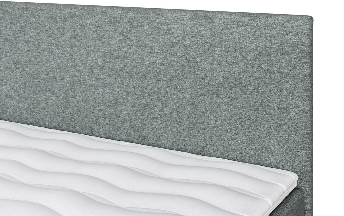BOXBETT 160/200 cm  in Hellgrün  - Schwarz/Hellgrün, Modern, Holzwerkstoff/Textil (160/200cm) - MID.YOU