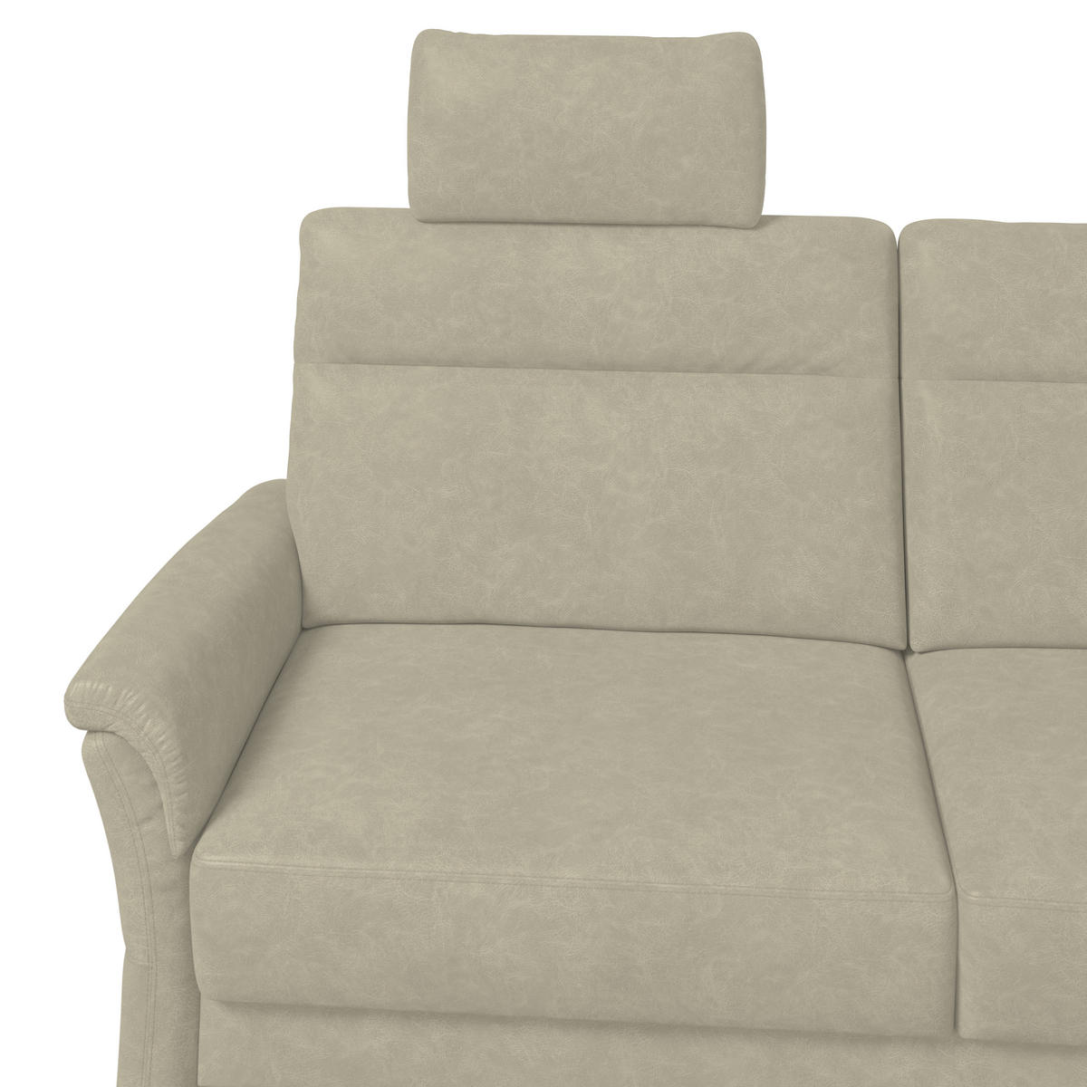 3,5-SITZER - Hellgrau/Schwarz, Konventionell, Kunststoff/Textil (205/98/91cm) - Elegando