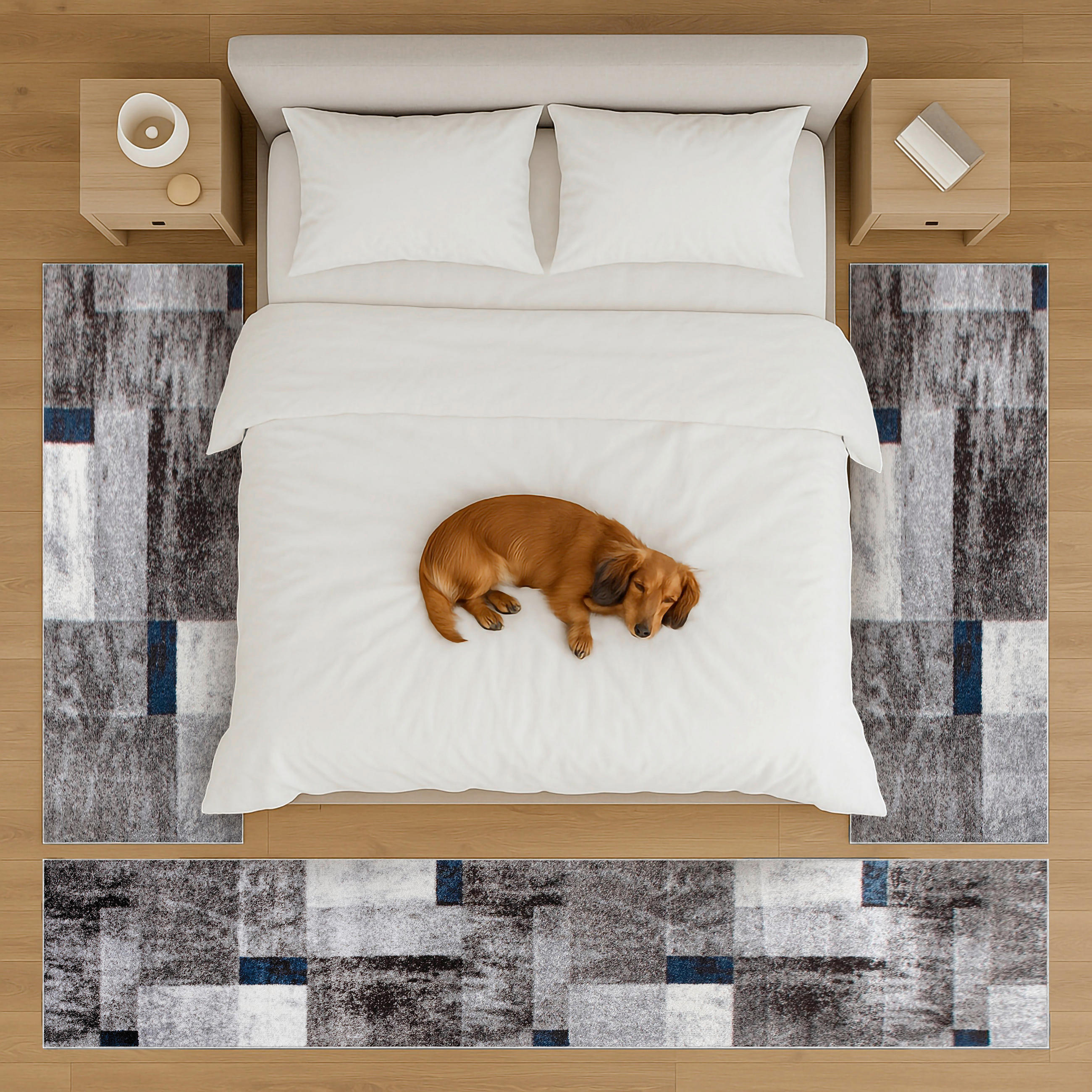 LÄUFER 67/620 cm Phoenix-6042  - Blau/Grau, Design, Kunststoff/Textil (67/620cm) - Novel