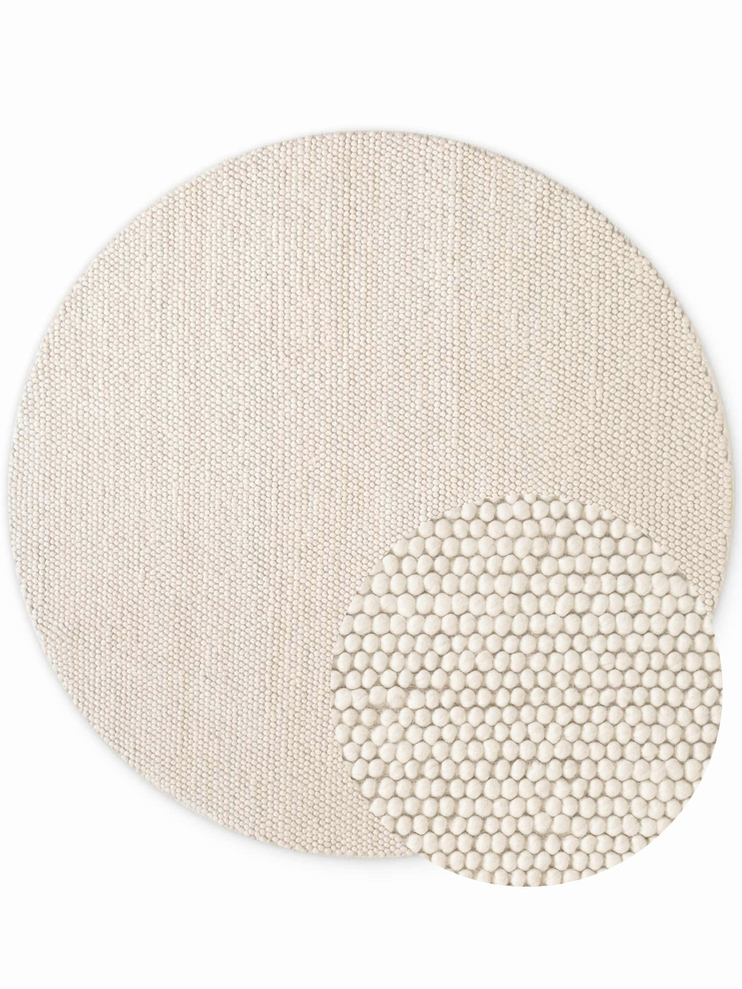 WOLLTEPPICH 200 cm Richmond Creme rund  - Creme, KONVENTIONELL, Textil (200cm) - Ted Baker