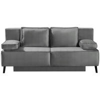 SCHLAFSOFA Hellgrau  - Hellgrau/Schwarz, Konventionell, Textil/Metall (197/91/88cm) - Novel