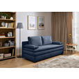 SCHLAFSOFA Struktur Dunkelblau Rückenkissen, Armlehnenkissen, Bettkasten, Schlaffunktion, Rücken echt  - Schwarz/Dunkelblau, KONVENTIONELL, Kunststoff/Textil (195/93/83cm) - Carryhome
