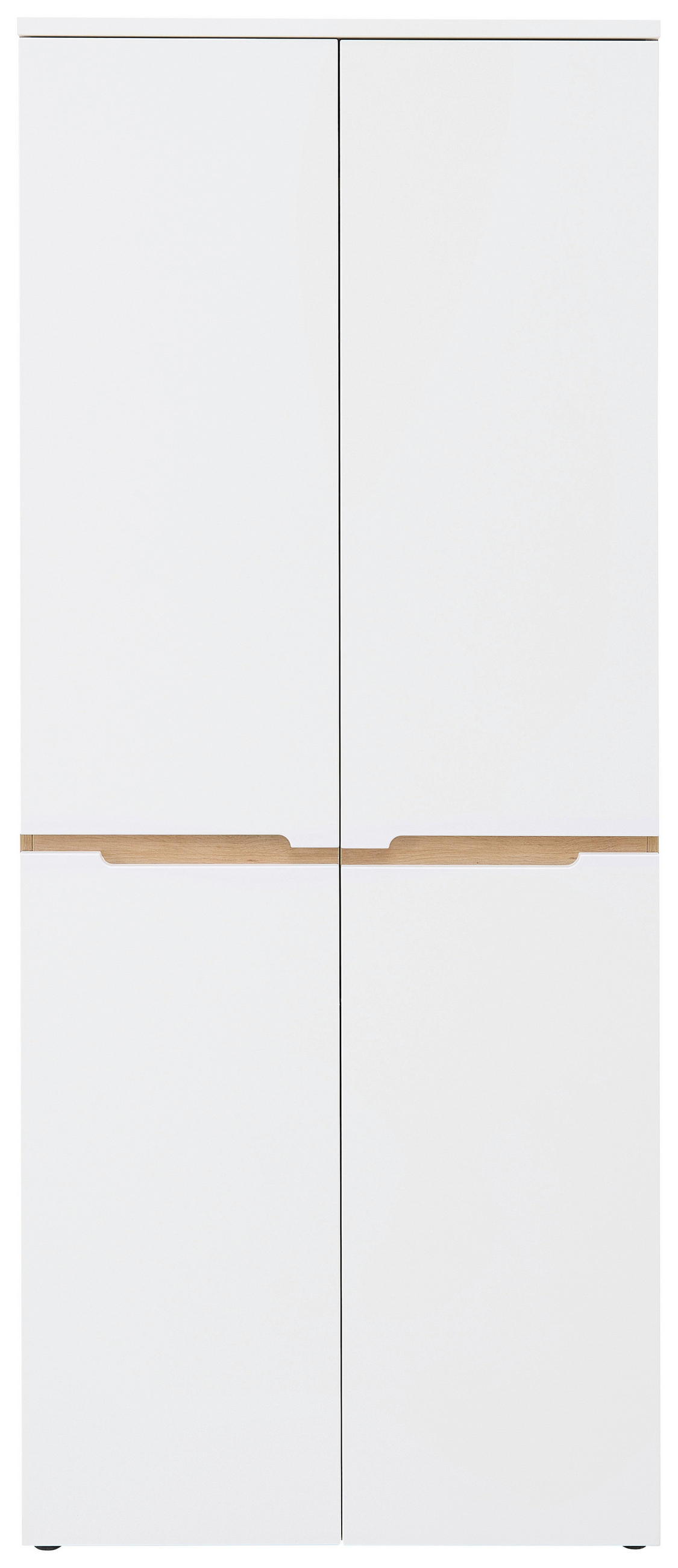 OMARA ZA ČEVLJE bela, hrast artisan - črna/bela, Design, umetna masa/leseni material (80/192/38cm) - Voleo