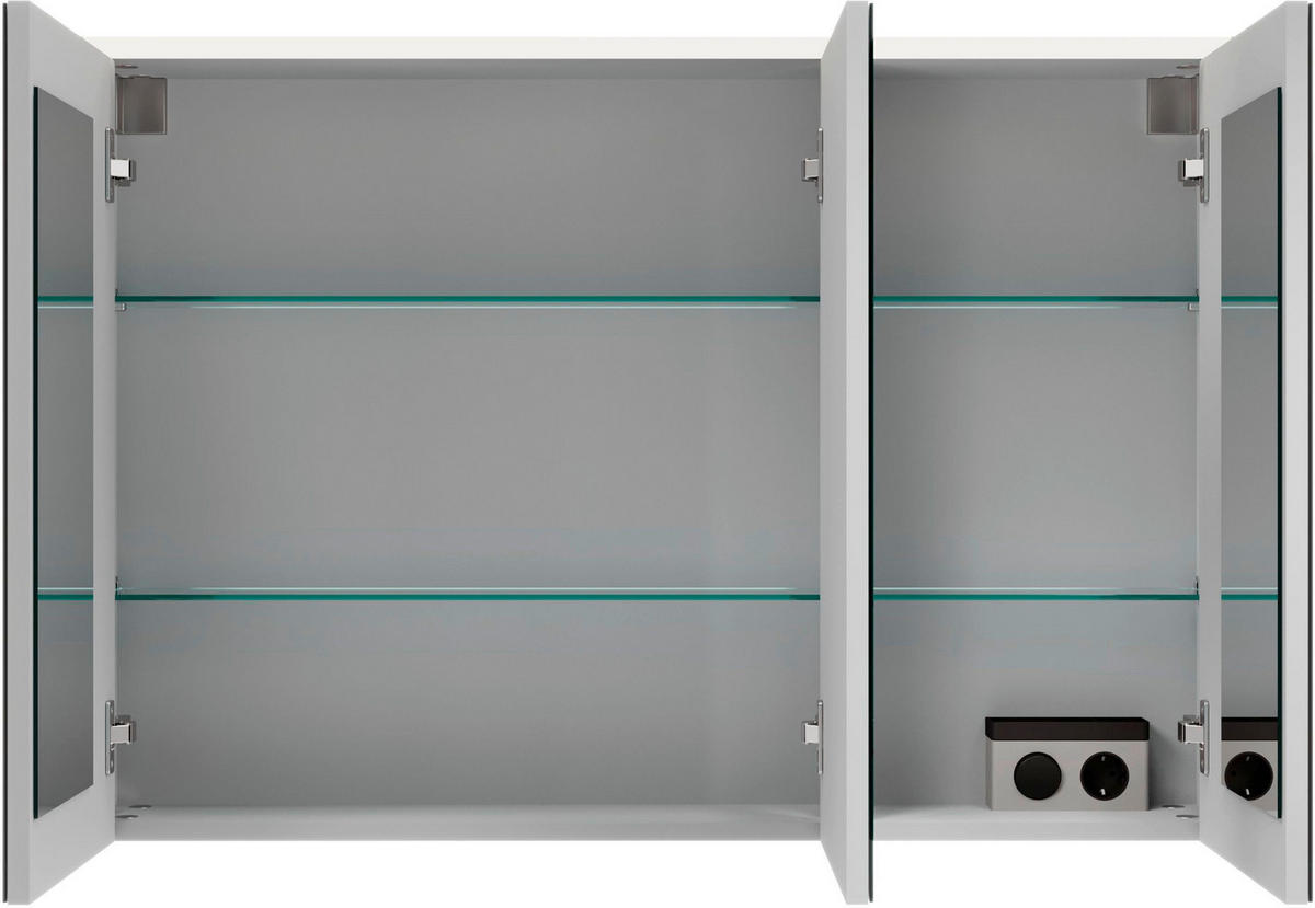 SPIEGELSCHRANK 100/68,3/16 cm  - Silberfarben/Alufarben, MODERN, Glas/Holzwerkstoff (100/68,3/16cm) - Voleo