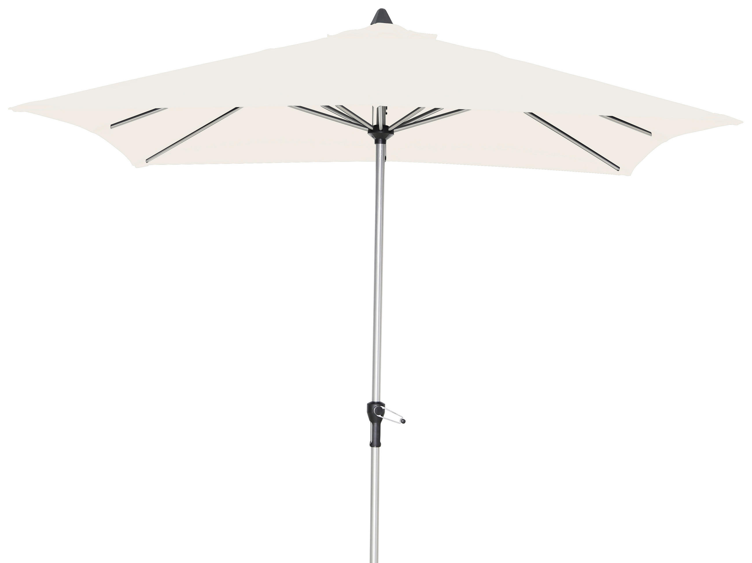 SONNENSCHIRM Naturfarben, Platinfarben  - Platinfarben/Naturfarben, Basics, Textil/Metall (200/300cm) - Gardenson