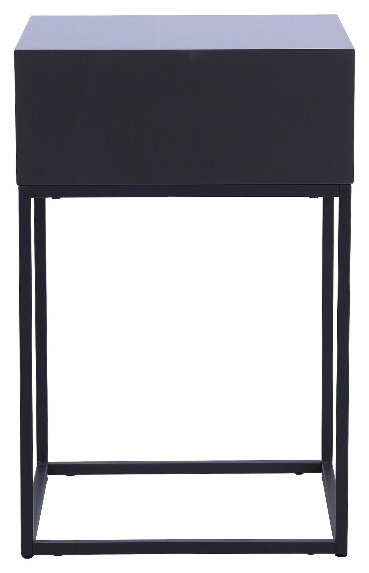 NACHTKÄSTCHEN 40/62/40 cm  in Anthrazit, Schwarz  - Anthrazit/Schwarz, Basics, Holzwerkstoff/Metall (40/62/40cm) - Xora