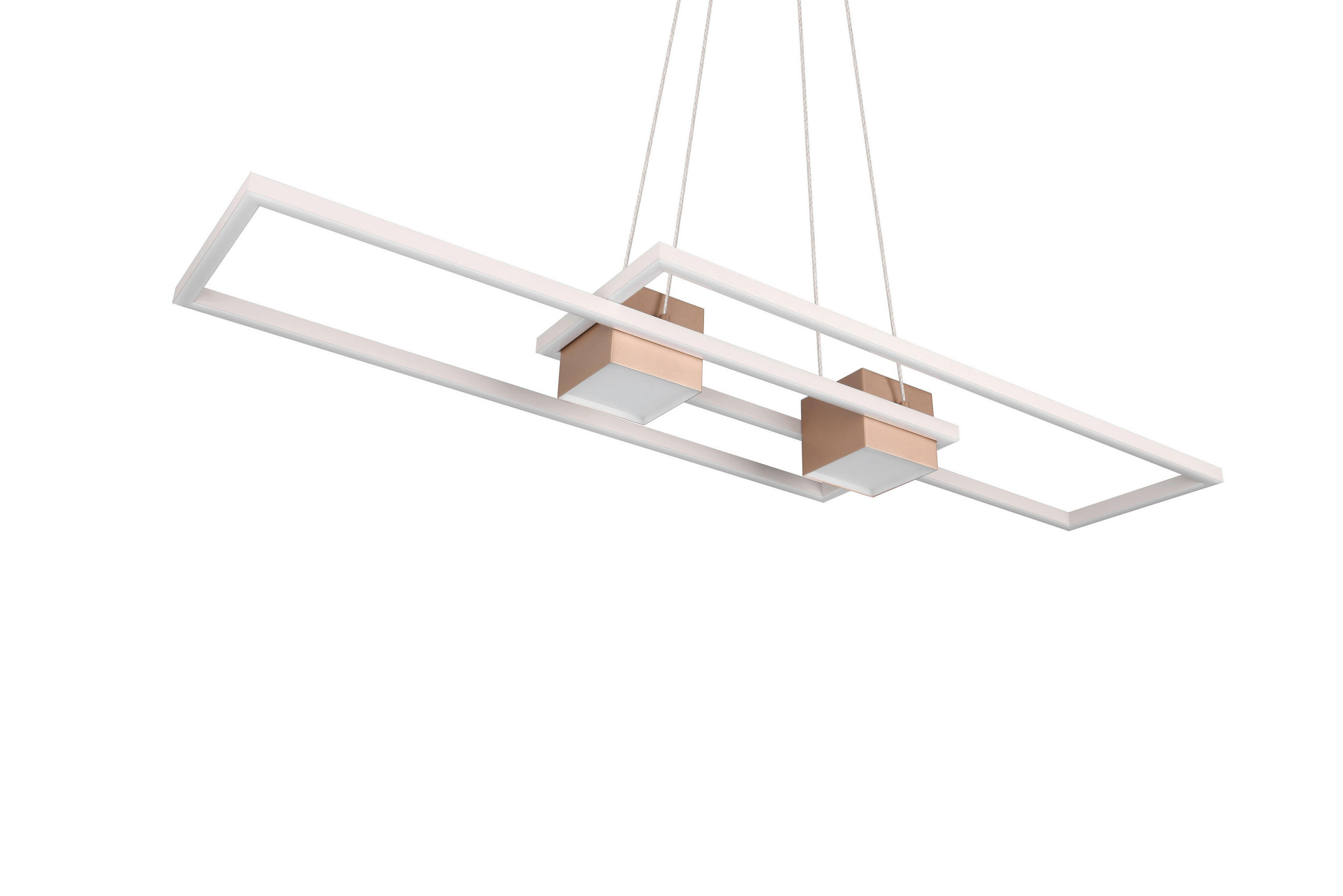 LED-PENDELLEUCHTE Albany 100/28/150 cm   - Grau/Cappuccino, Design, Metall (100/28/150cm) - Trio Leuchten