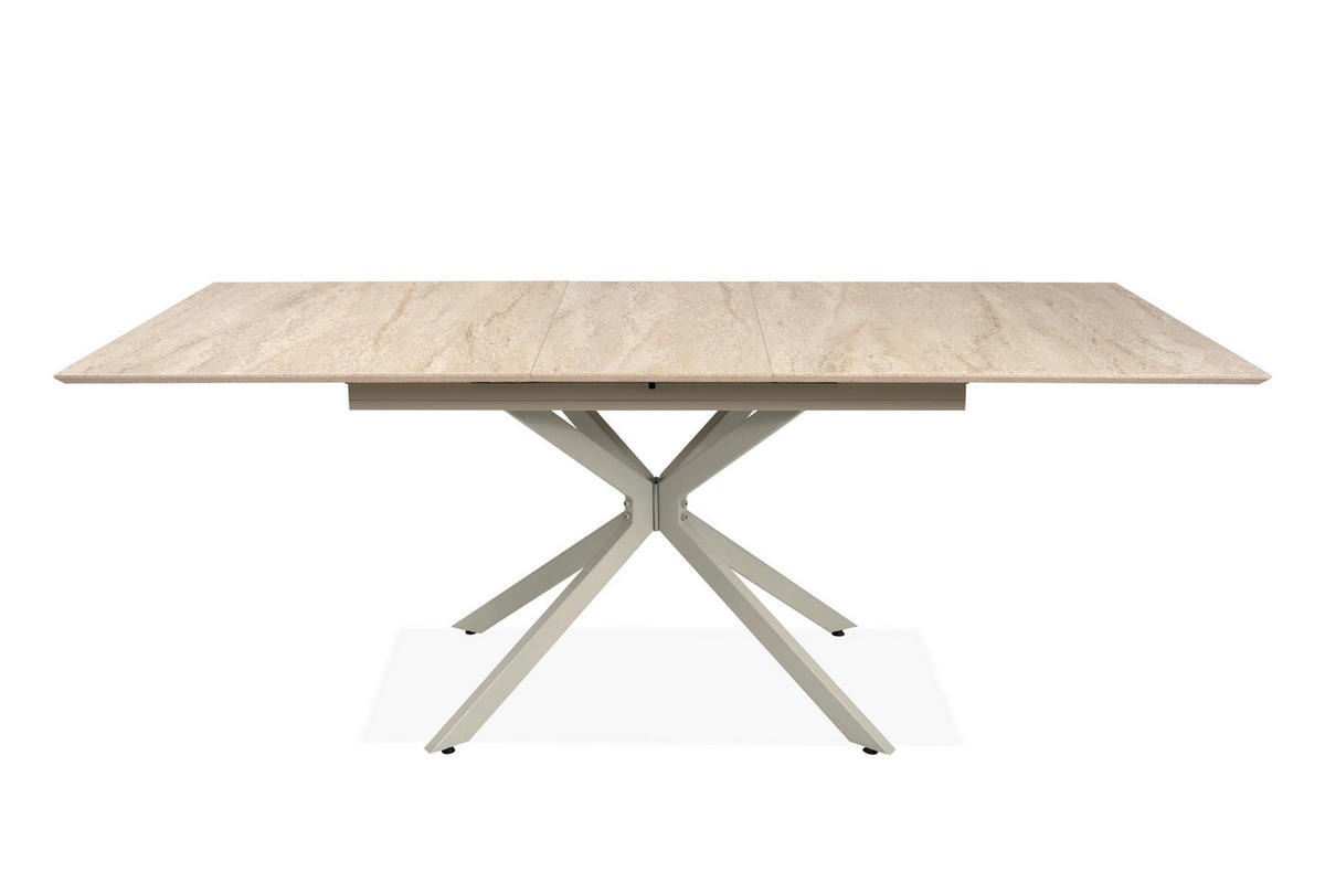 AUSZIEHTISCH 160-200/90/75 cm Nachbildung  Metall, Holzwerkstoff ausziehbar rechteckig Kaschmir  - Kaschmir, Design, Holzwerkstoff/Metall (160-200/90/75cm) - Livetastic