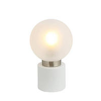 BORDSLAMPA 15/24,5 cm   - vit/opal, Design, metall/glas (15/24,5cm) - Globo