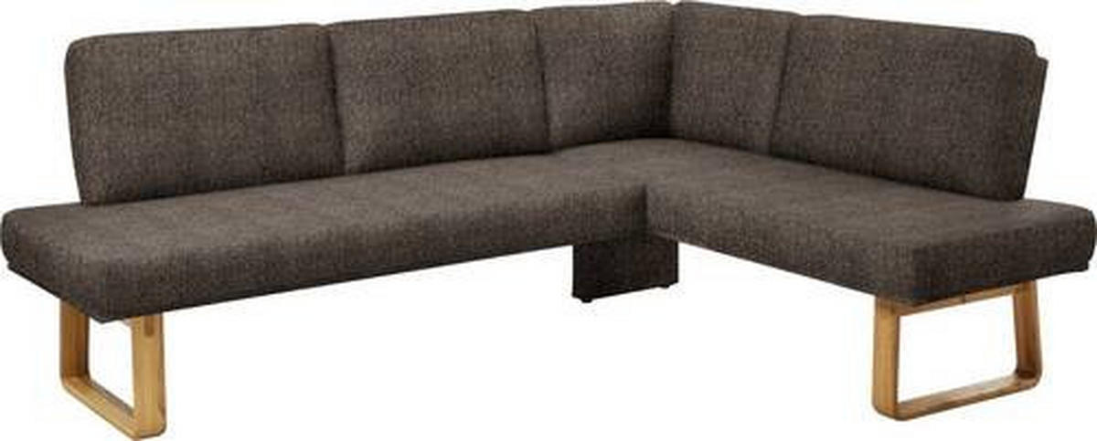 ECKBANK 265/174 cm  in Braun, Eichefarben  - Eichefarben/Braun, Design, Holz/Textil (265/174cm) - Dieter Knoll