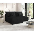 ECKSOFA Anthrazit Cord Zierkissen, Rückenkissen, Schlaffunktion, Rücken echt  - Anthrazit/Schwarz, MODERN, Kunststoff/Textil (153/200cm) - Xora