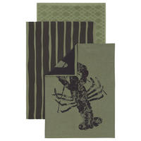 SADA UTĚREK 3dílné - zelená, Basics, textil (50/70cm) - Vossen