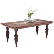 JÍDELNÍ STŮL, masivní, mangové dřevo, tmavě hnědá - tmavě hnědá, Basics, dřevo/dřevěný materiál (200/100/76cm) - Ambia Home