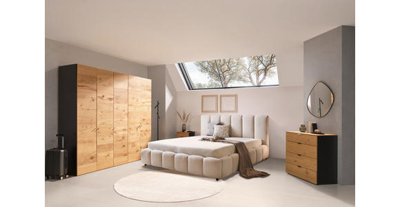 POLSTERBETT Lattenrost, Bettkasten Creme 180/200 cm  - Creme/Schwarz, KONVENTIONELL, Holz/Kunststoff (180/200cm) - Carryhome