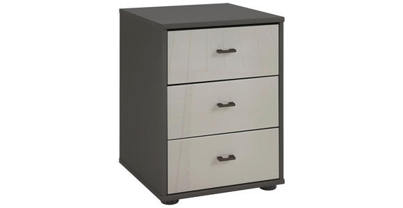 NACHTSCHRANK 40/64/43 cm - Schieferfarben/Grau, KONVENTIONELL, Glas/Holzwerkstoff (40/64/43cm) - Novel