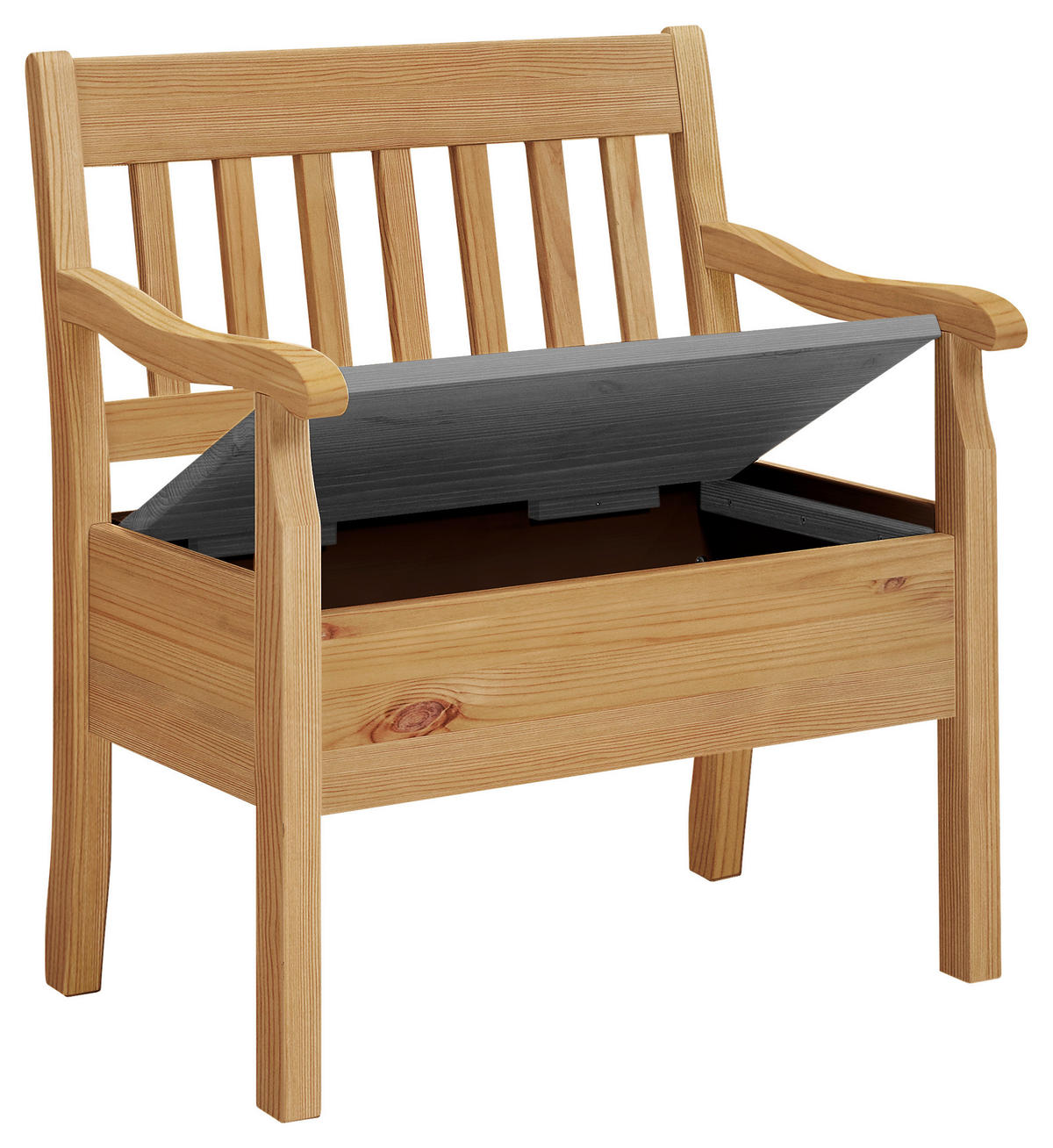 SITZBANK 83/93/58 cm Weiß, Laugenfarbig Kiefer massiv  - Laugenfarbig/Weiß, ROMANTIK / LANDHAUS, Holz (83/93/58cm) - Boxxx