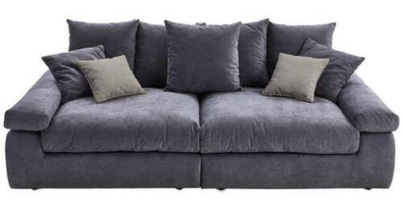 BIGSOFA Feincord Anthrazit, Grau  - Anthrazit/Schwarz, Design, Kunststoff/Textil (260/90/140cm) - Carryhome