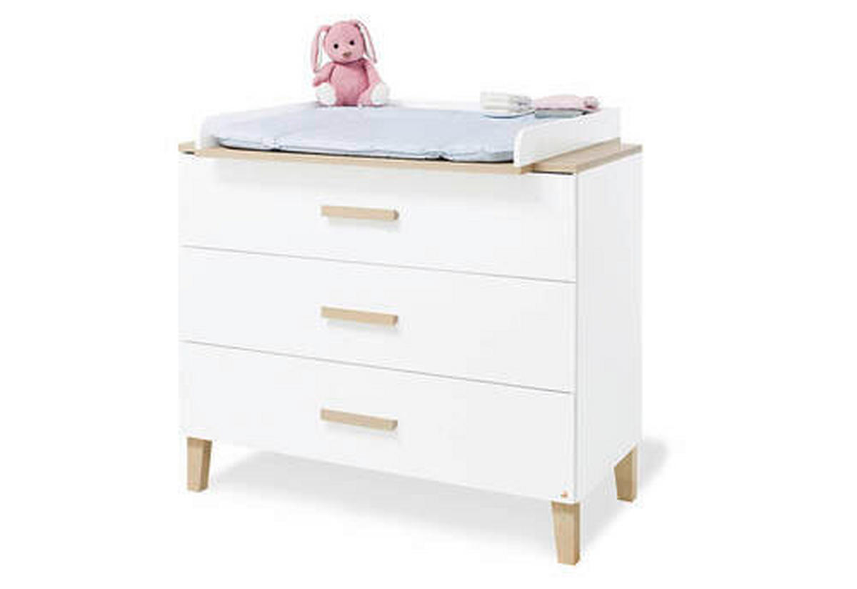 BABYZIMMER LUMI  - Eichefarben/Weiß, Basics, Holzwerkstoff - Pinolino