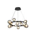 LED-HÄNGELEUCHTE Regulus 79,5/150 cm   - Schwarzbraun, Design, Glas/Metall (79,5/150cm) - Dieter Knoll