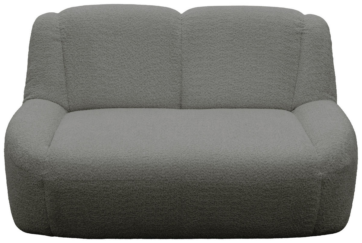 2-SITZER-SOFA 100 034 Chenille Graphitfarben  - Creme/Schwarz, MODERN, Kunststoff/Textil (147/82/93cm) - Livetastic