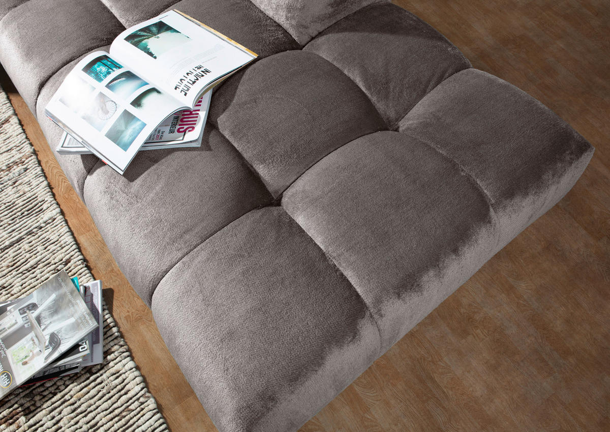 ECKSOFA Grau Flachgewebe  - Schwarz/Grau, MODERN, Kunststoff/Textil (235/275cm) - Landscape