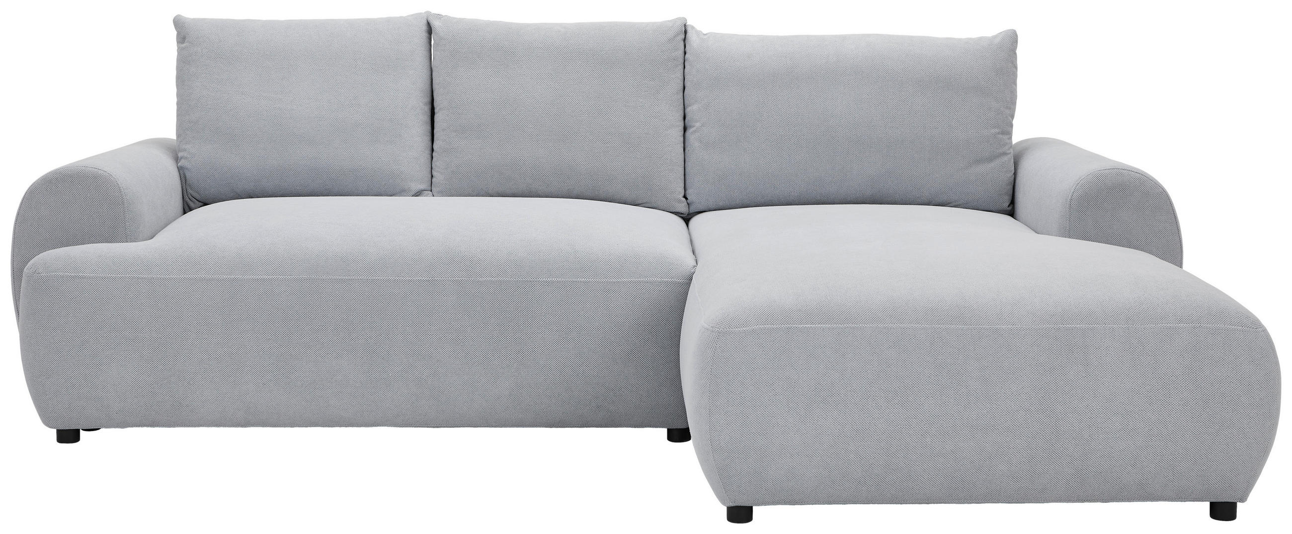 ECKSOFA Grau Webstoff  - Schwarz/Grau, MODERN, Kunststoff/Textil (265/175cm) - Carryhome