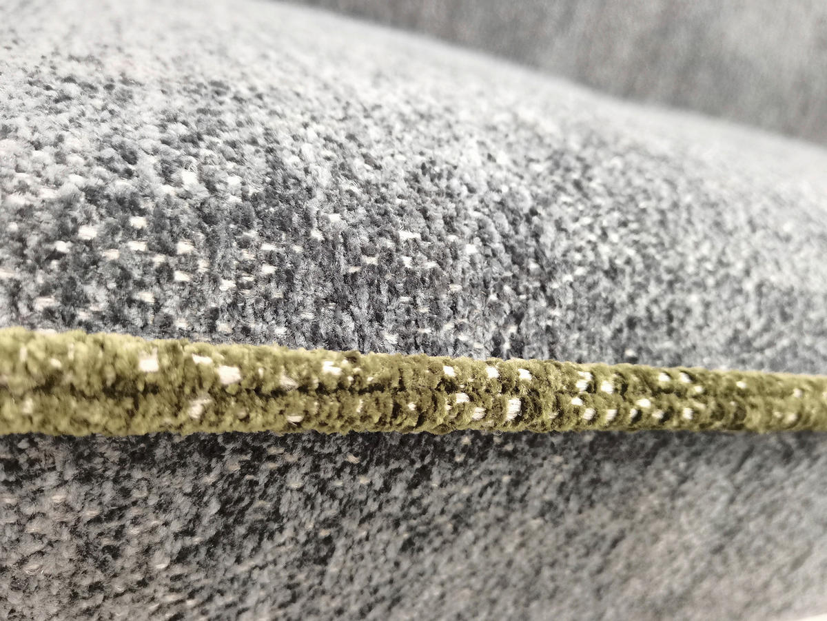 SITZBANK in Metall, Textil Hellgrau, Grün  - Hellgrau/Schwarz, Modern, Textil/Metall (140/83/62cm) - MID.YOU