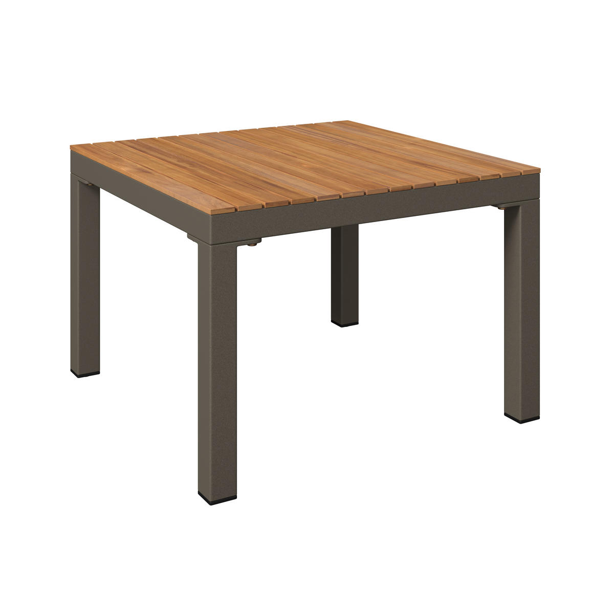 LOUNGEGARNITUR   57/35/57 cm Akazie vollmassiv Aluminium  - Beige/Beigebraun, MODERN, Holz/Textil (57/35/57cm) - Ambia Garden