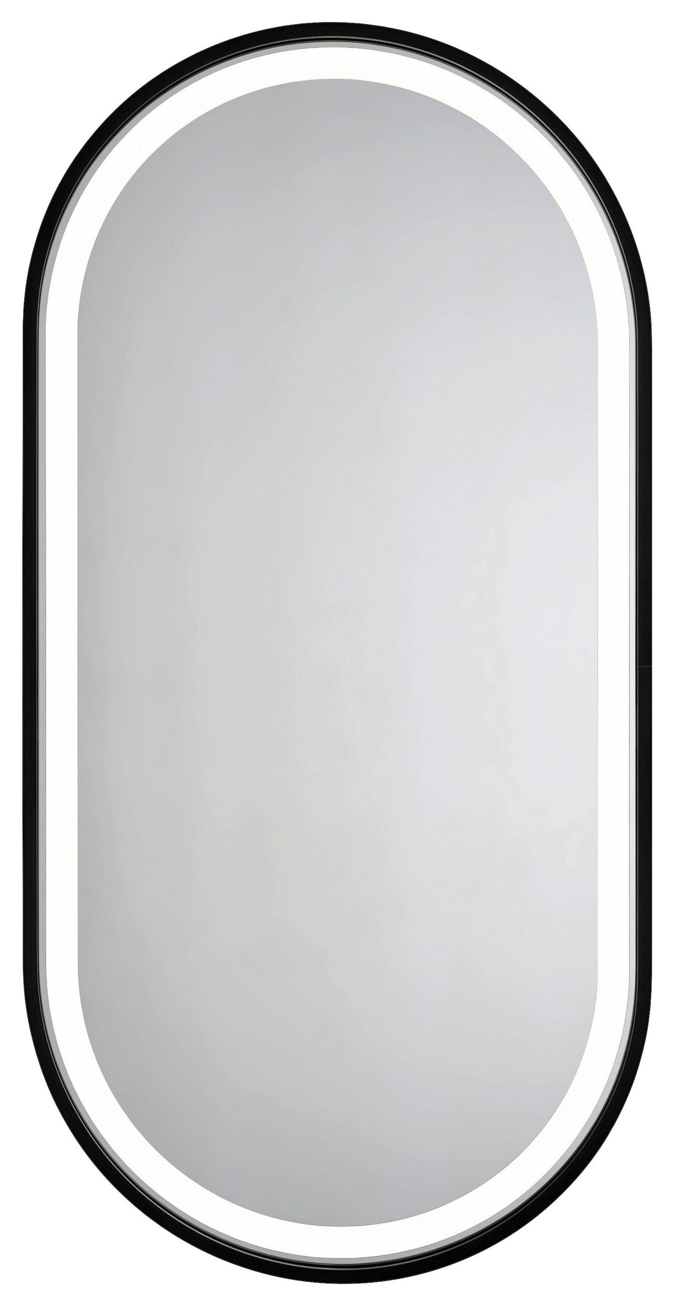 BADEZIMMERSPIEGEL 50/100/4 cm  - Schwarz, MODERN, Glas/Metall (50/100/4cm) - MID.YOU