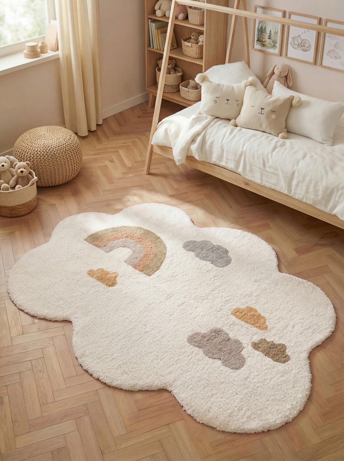 KINDERTEPPICH Snuggle Willy 140/200 cm  in Creme, Hellrosa, Koralle  - Koralle/Hellrosa, Basics, Kunststoff/Textil (140/200cm) - Hanse Home
