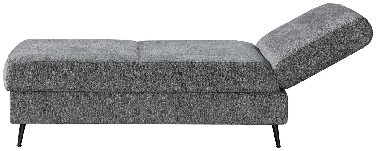 RÉCAMIERE Grau, Beige Webstoff  - Beige/Schwarz, Design, Textil/Metall (205/90/92cm) - Novel